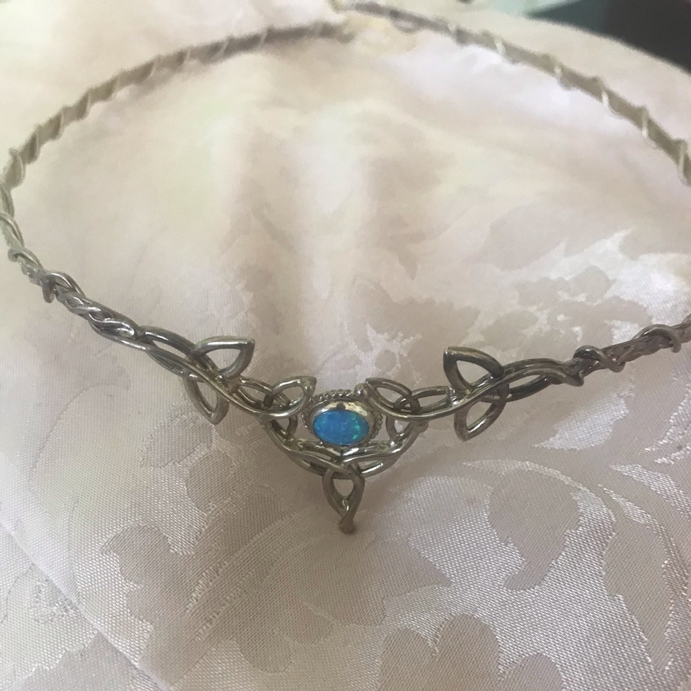 Celtic Tiara blue gemstone